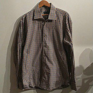 Jared Lang Button Down Shirt. Yellow checkered. XL.‎